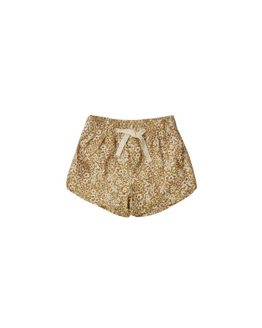 Rylee + Cru Swim Trunks, Golden Ditsy
